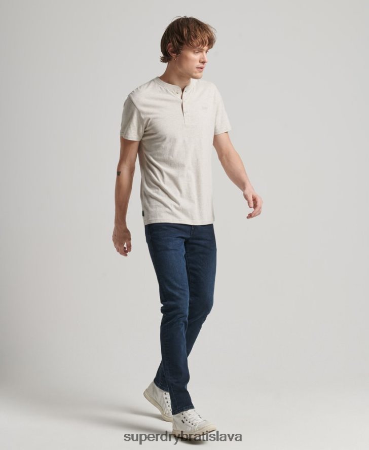 Superdry muži slim džínsy z organickej bavlny 6B4ZTR1205 oblečenie tmavomodrá