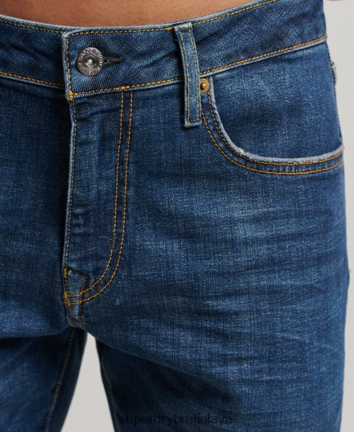 Superdry muži slim džínsy z organickej bavlny 6B4ZTR1209 oblečenie Modrá