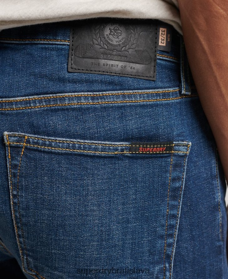 Superdry muži slim džínsy z organickej bavlny 6B4ZTR1209 oblečenie Modrá