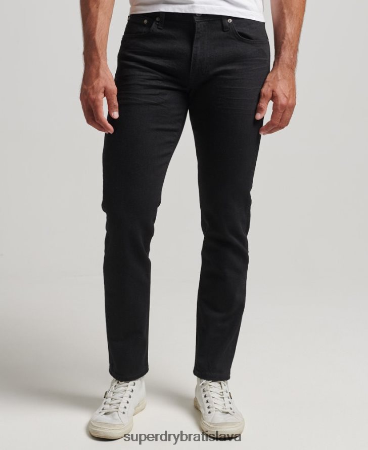 Superdry muži slim džínsy z organickej bavlny 6B4ZTR1212 oblečenie čierna