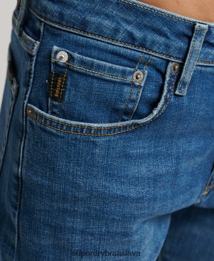 Superdry muži slim džínsy z organickej bavlny 6B4ZTR1220 oblečenie svetlo modrá