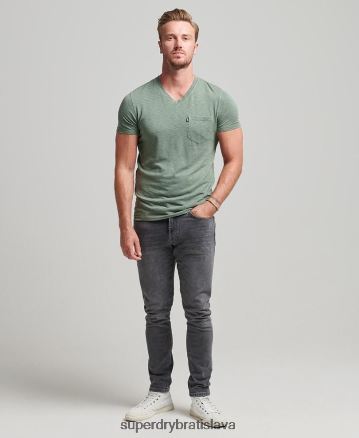 Superdry muži slim džínsy z organickej bavlny 6B4ZTR1230 oblečenie sivá