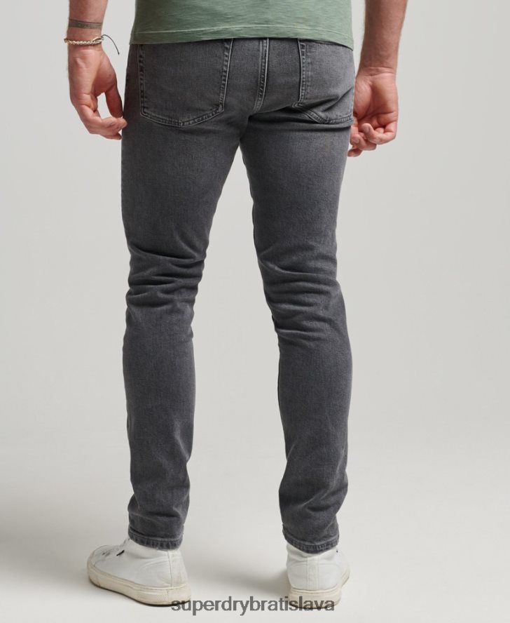 Superdry muži slim džínsy z organickej bavlny 6B4ZTR1230 oblečenie sivá
