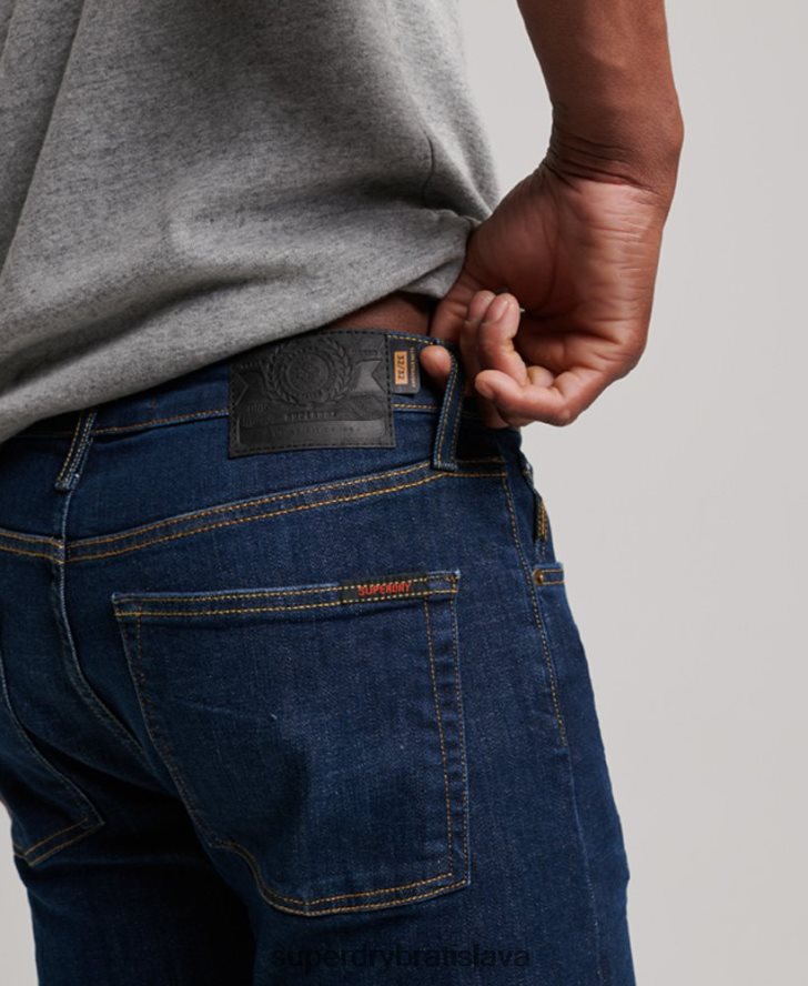 Superdry muži slim rovné džínsy z organickej bavlny 6B4ZTR1208 oblečenie Modrá