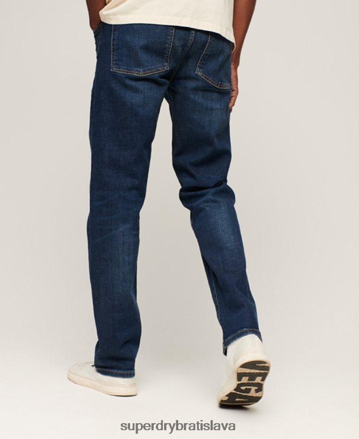 Superdry muži slim rovné džínsy z organickej bavlny 6B4ZTR1225 oblečenie Modrá
