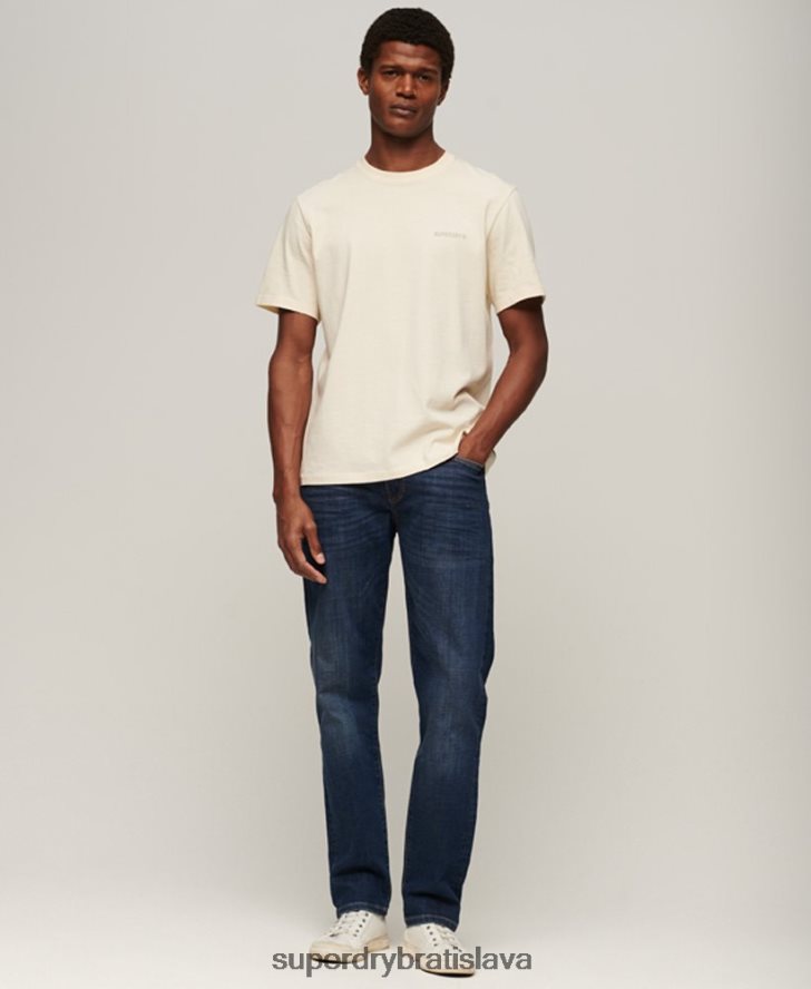 Superdry muži slim rovné džínsy z organickej bavlny 6B4ZTR1225 oblečenie Modrá