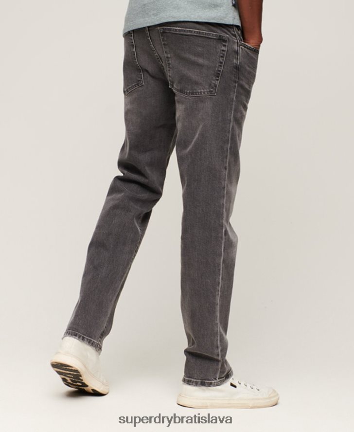 Superdry muži slim rovné džínsy z organickej bavlny 6B4ZTR1227 oblečenie sivá