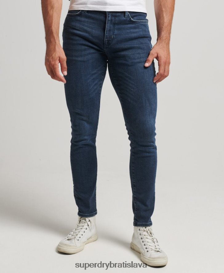 Superdry muži vintage úzke džínsy 6B4ZTR1206 oblečenie tmavomodrá