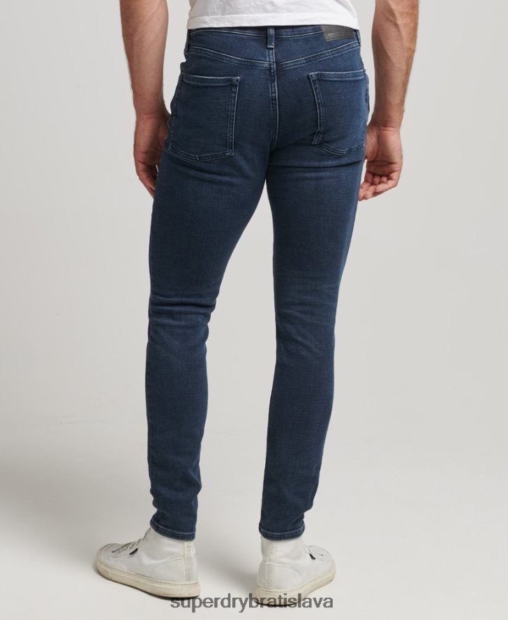 Superdry muži vintage úzke džínsy 6B4ZTR1206 oblečenie tmavomodrá