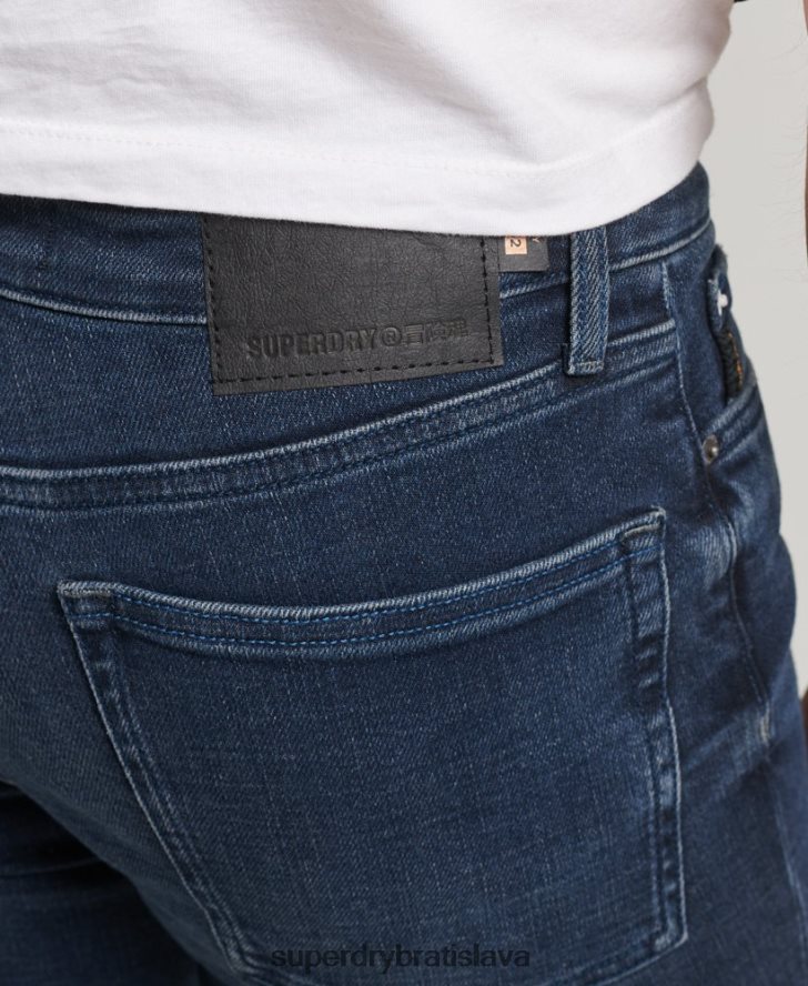 Superdry muži vintage úzke džínsy 6B4ZTR1206 oblečenie tmavomodrá