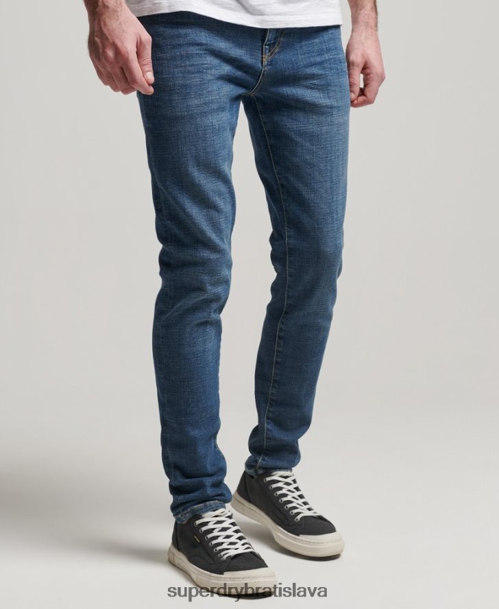 Superdry muži vintage úzke džínsy 6B4ZTR1218 oblečenie Modrá