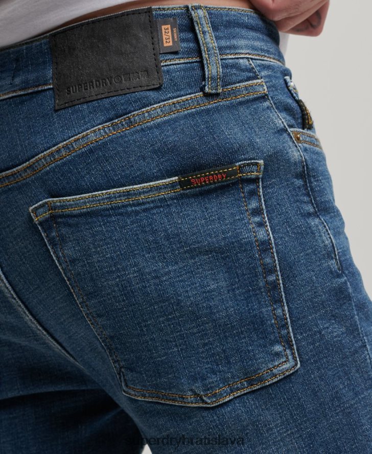Superdry muži vintage úzke džínsy 6B4ZTR1218 oblečenie Modrá