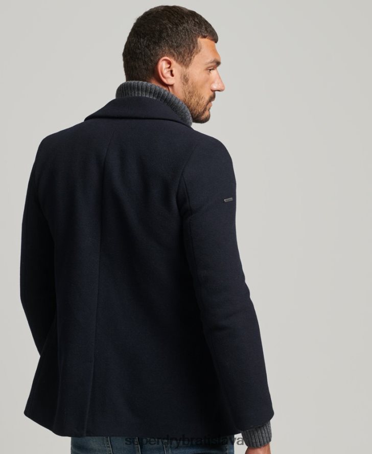 Superdry muži Krátky kabátik z vlnenej zmesi 6B4ZTR1146 oblečenie námorníctvo