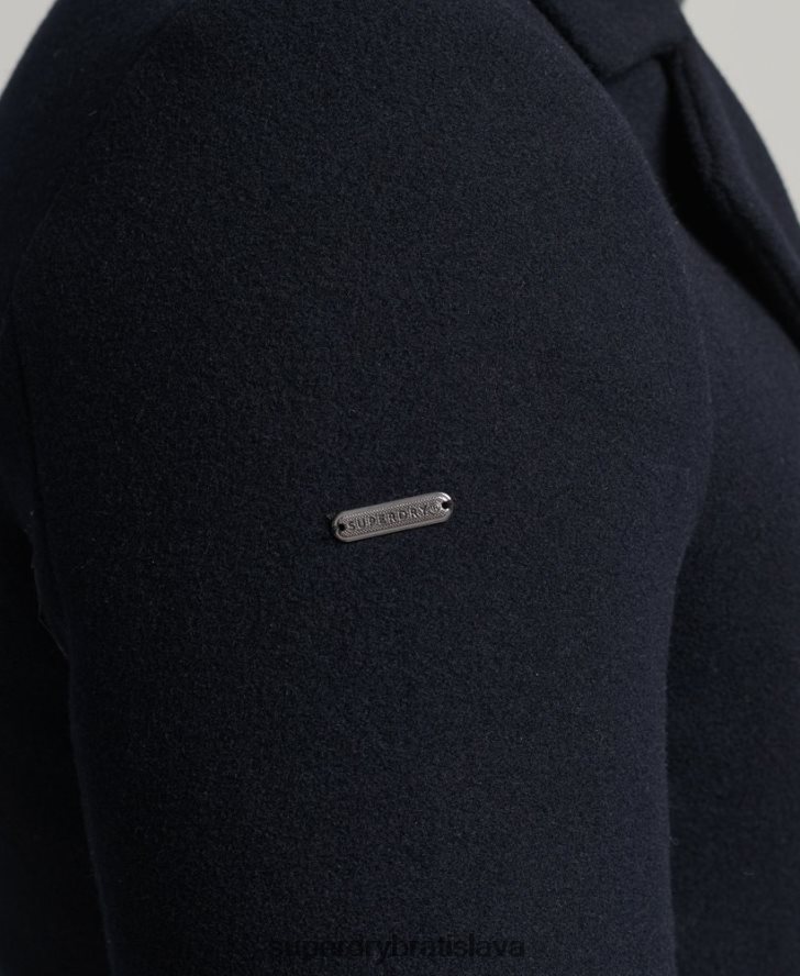 Superdry muži Krátky kabátik z vlnenej zmesi 6B4ZTR1146 oblečenie námorníctvo