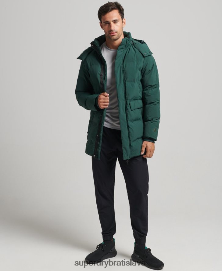 Superdry muži boxy puffer kabát 6B4ZTR4543 oblečenie zelená