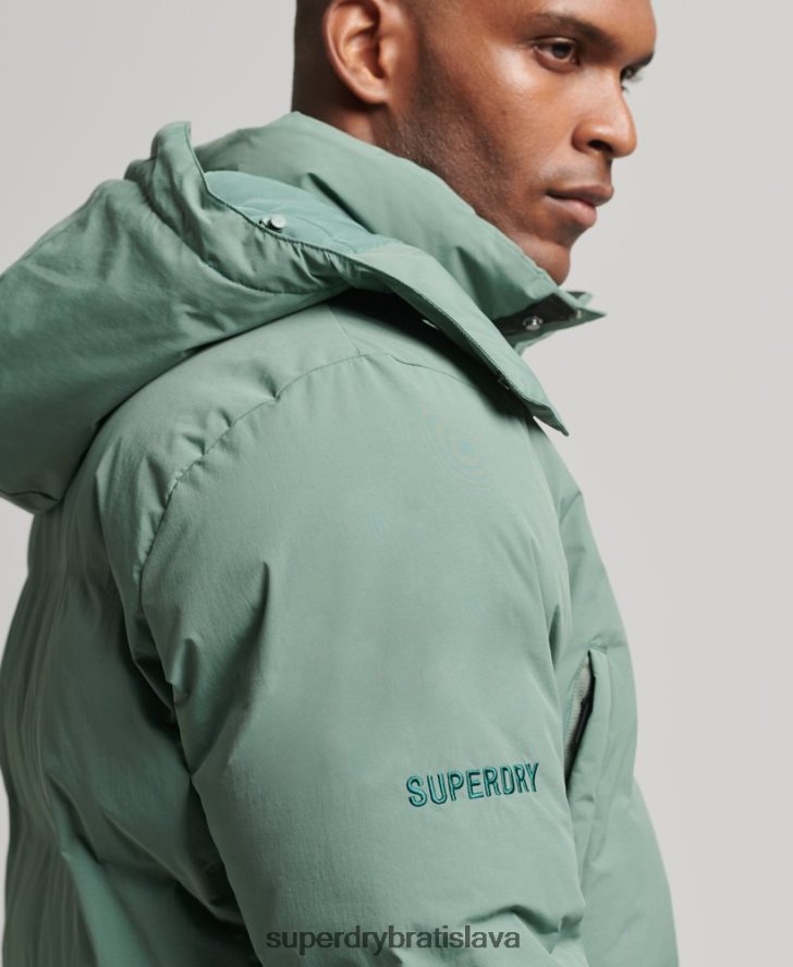 Superdry muži boxy puffer kabát 6B4ZTR4641 oblečenie zelená