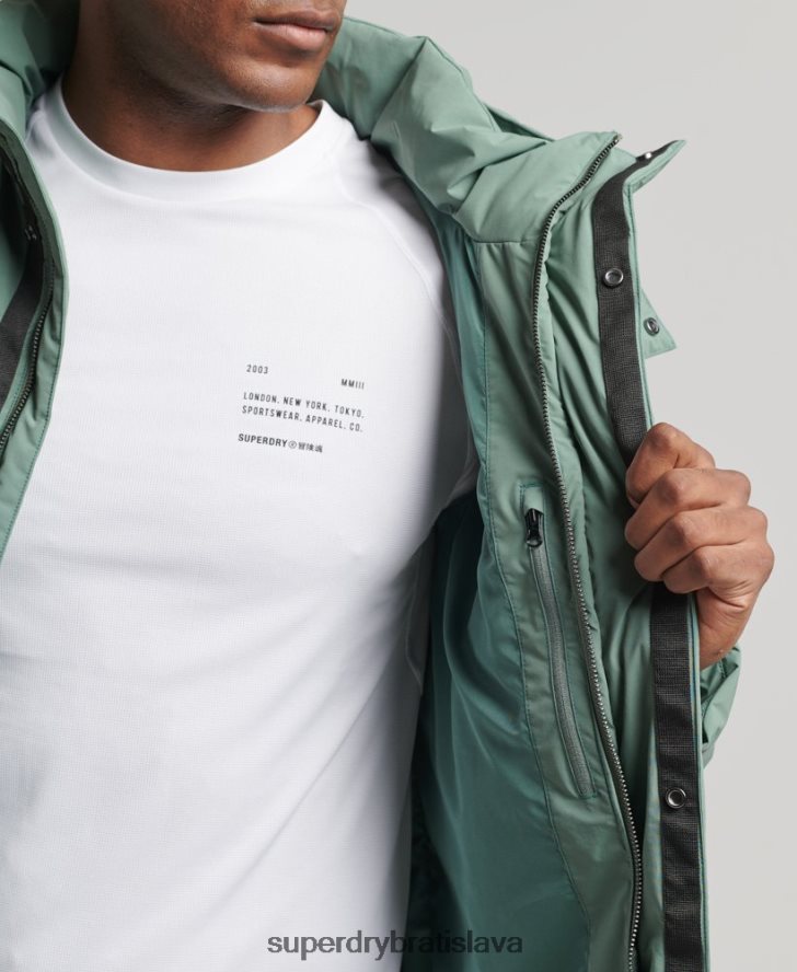 Superdry muži boxy puffer kabát 6B4ZTR4641 oblečenie zelená