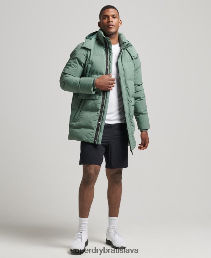 Superdry muži boxy puffer kabát 6B4ZTR4641 oblečenie zelená