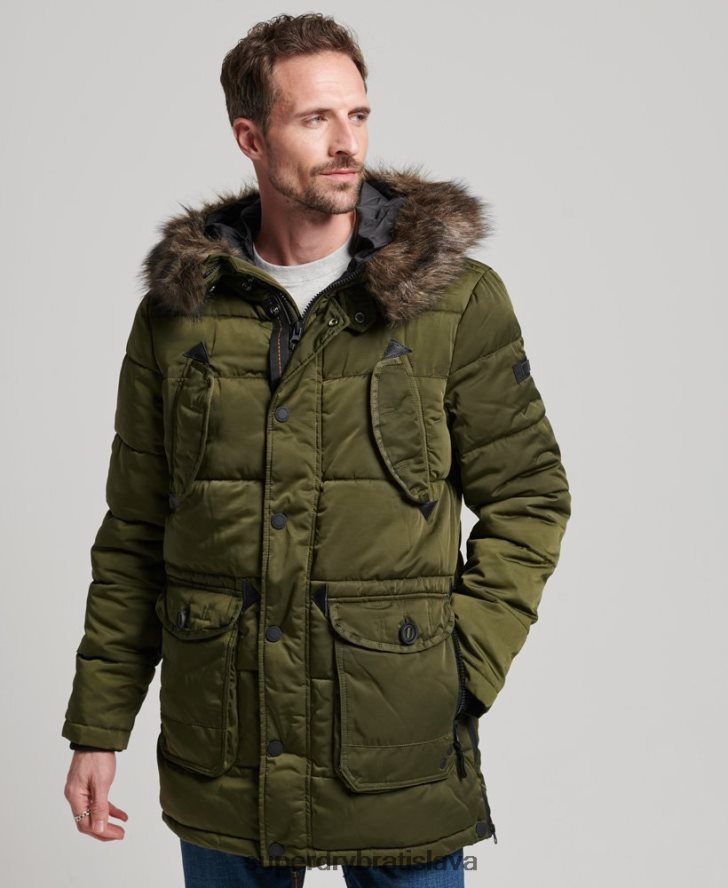 Superdry muži bunda chinook parka 6B4ZTR4513 oblečenie zelená