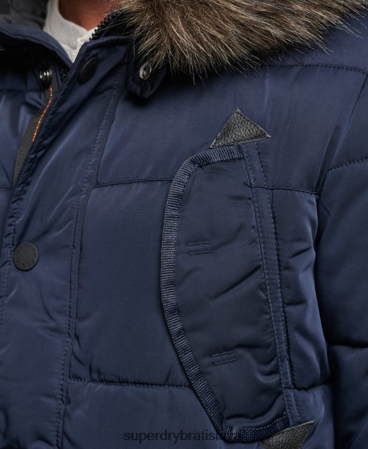 Superdry muži bunda chinook parka 6B4ZTR4514 oblečenie námorníctvo