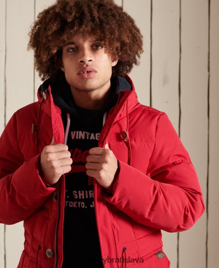 Superdry muži bunda do horskej expedície 6B4ZTR4486 oblečenie červená