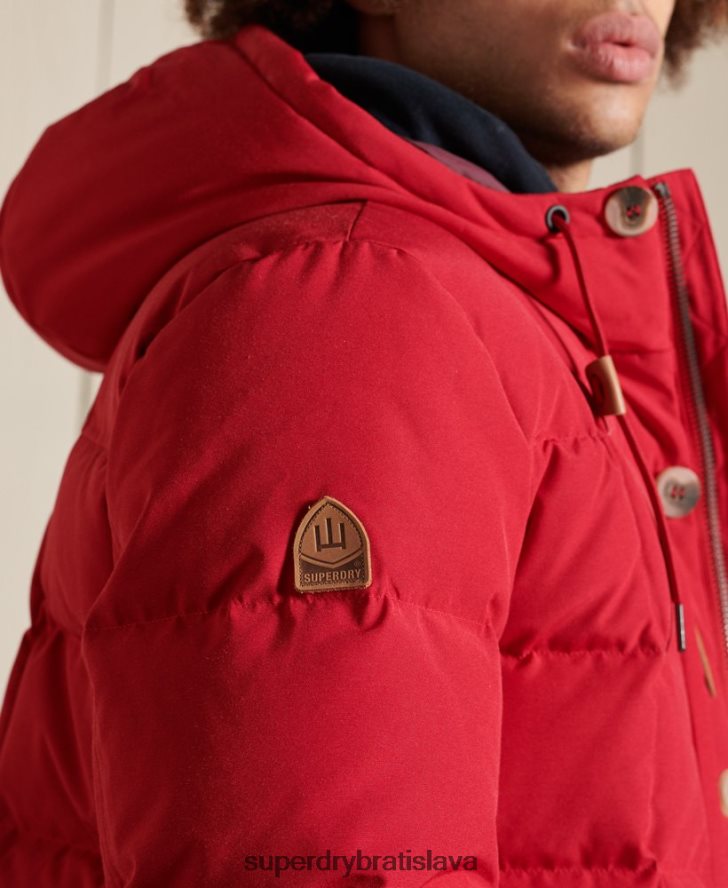 Superdry muži bunda do horskej expedície 6B4ZTR4486 oblečenie červená