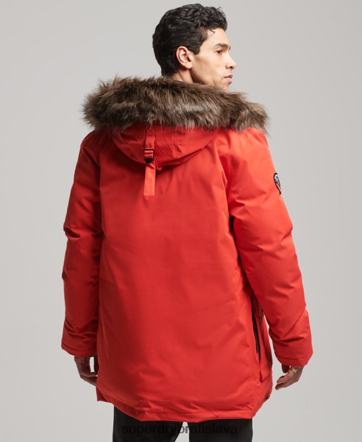 Superdry muži bunda everest down snow parka 6B4ZTR4515 oblečenie červená