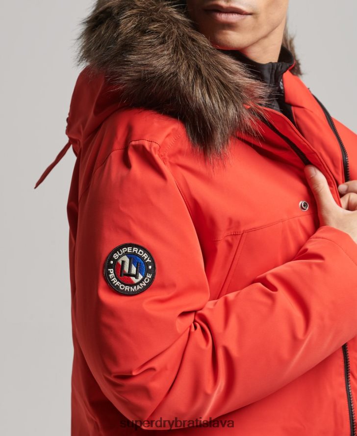 Superdry muži bunda everest down snow parka 6B4ZTR4515 oblečenie červená