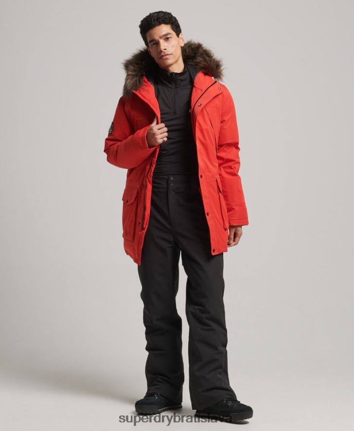 Superdry muži bunda everest down snow parka 6B4ZTR4515 oblečenie červená