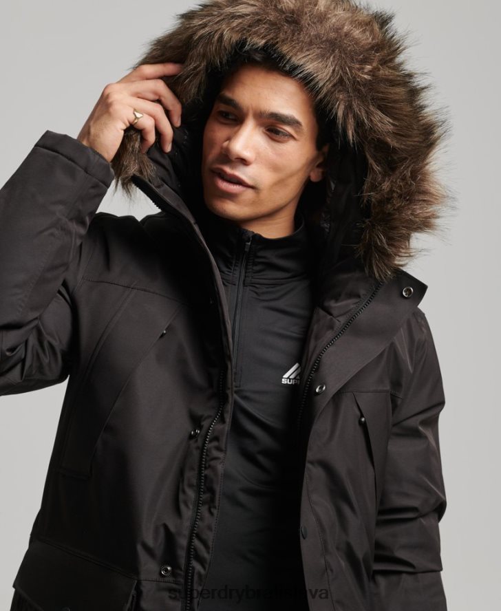 Superdry muži bunda everest down snow parka 6B4ZTR4643 oblečenie čierna