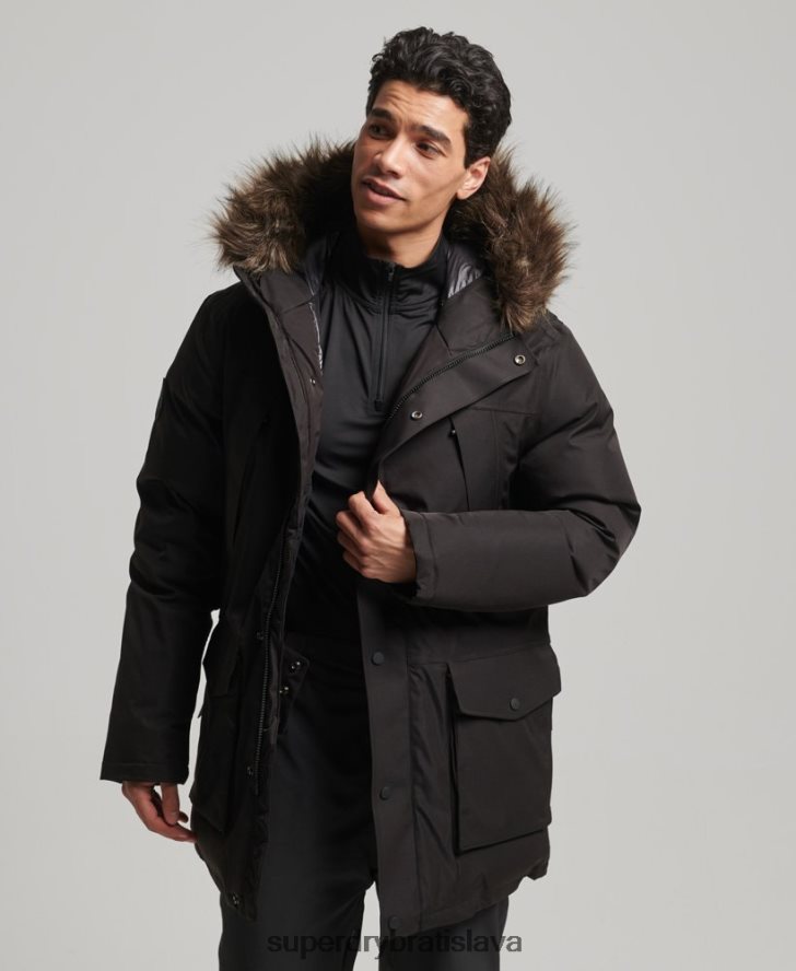 Superdry muži bunda everest down snow parka 6B4ZTR4643 oblečenie čierna