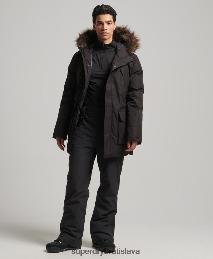 Superdry muži bunda everest down snow parka 6B4ZTR4643 oblečenie čierna