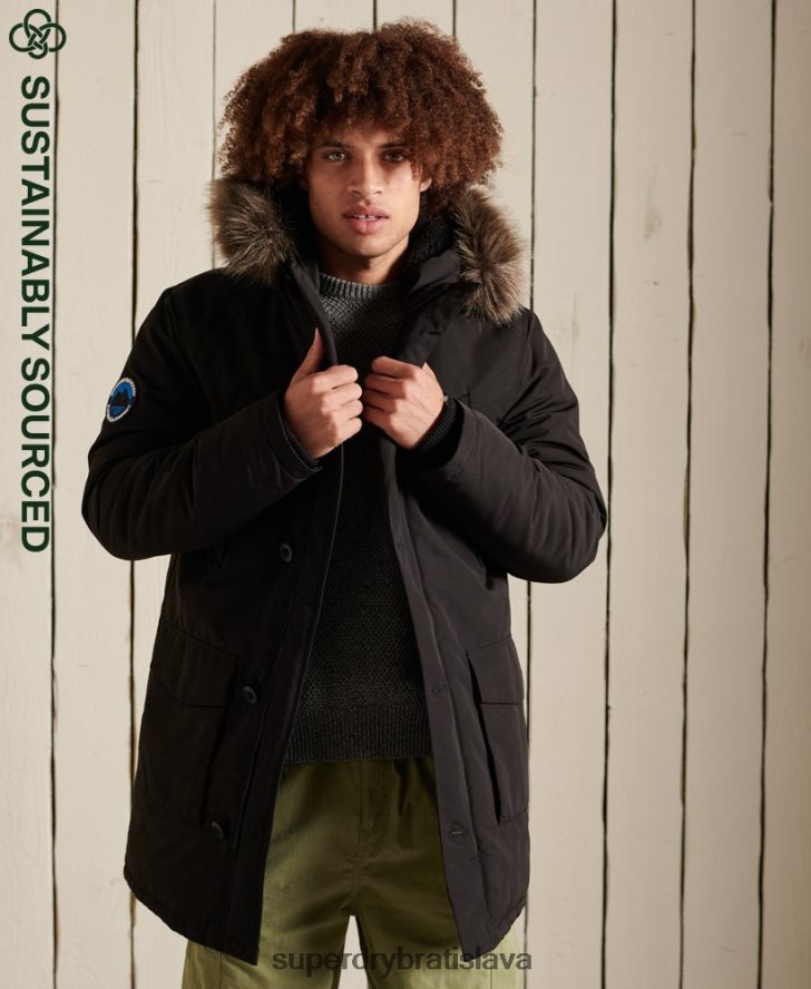 Superdry muži bunda everest parka 6B4ZTR1040 oblečenie tmavošedý