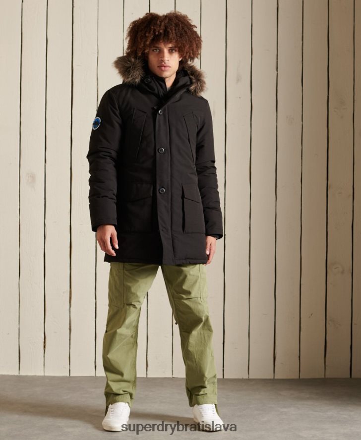 Superdry muži bunda everest parka 6B4ZTR1040 oblečenie tmavošedý