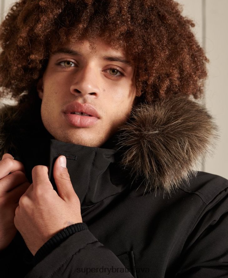 Superdry muži bunda everest parka 6B4ZTR1040 oblečenie tmavošedý