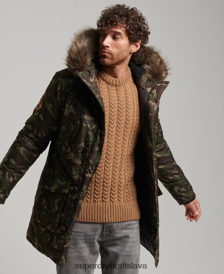 Superdry muži bunda everest parka 6B4ZTR1080 oblečenie kaki