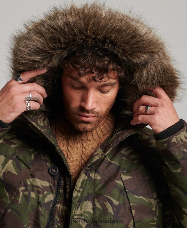 Superdry muži bunda everest parka 6B4ZTR1080 oblečenie kaki