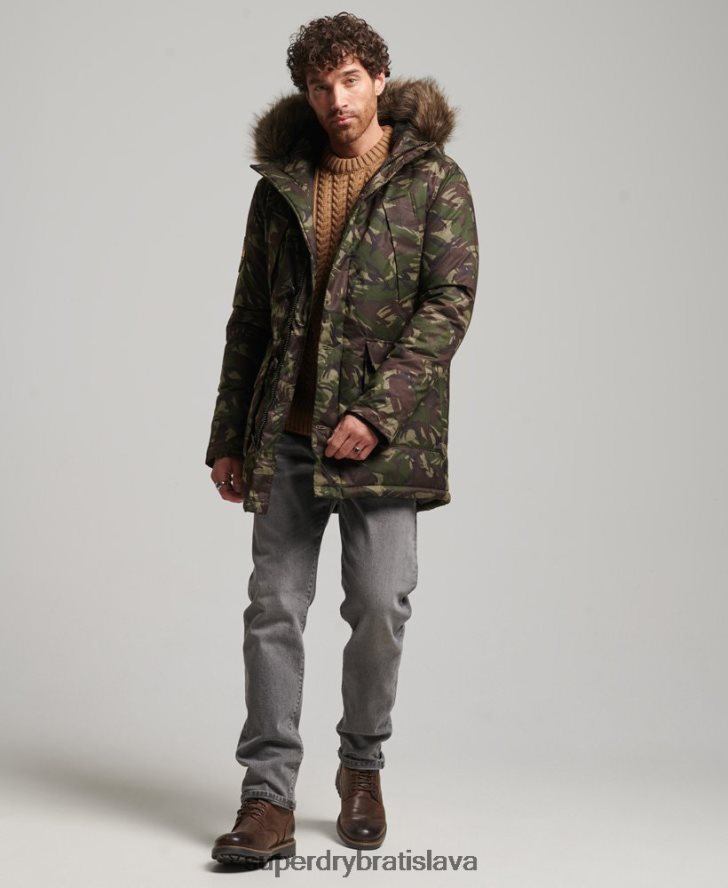 Superdry muži bunda everest parka 6B4ZTR1080 oblečenie kaki