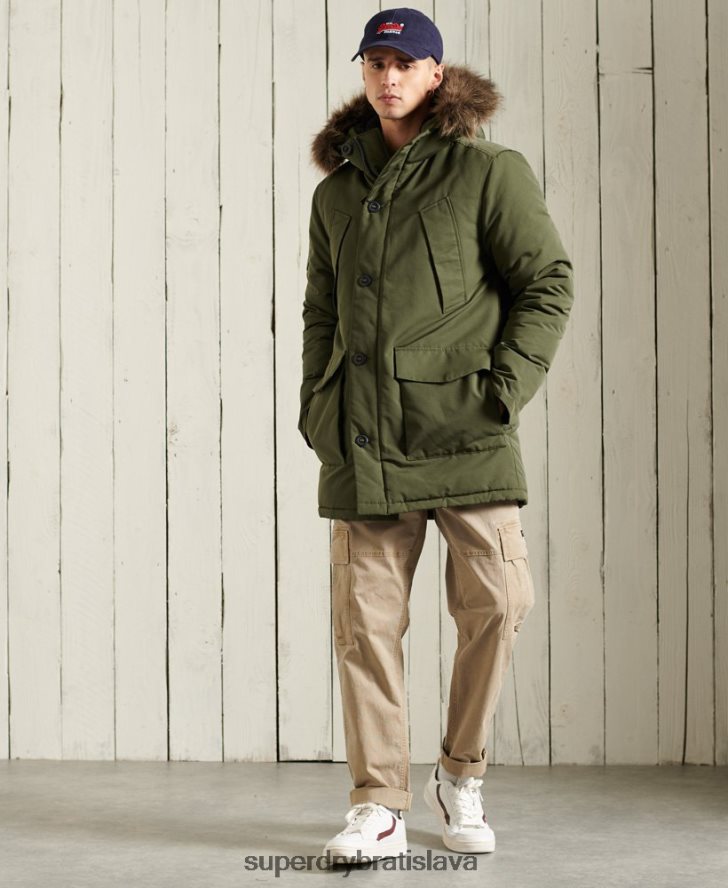 Superdry muži bunda everest parka 6B4ZTR1081 oblečenie kaki