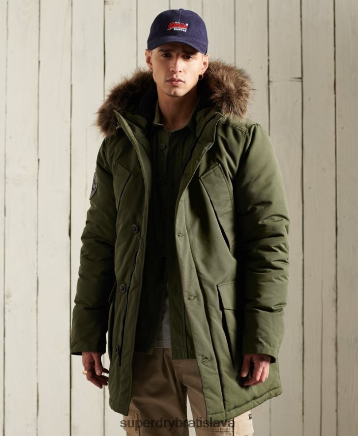 Superdry muži bunda everest parka 6B4ZTR1081 oblečenie kaki