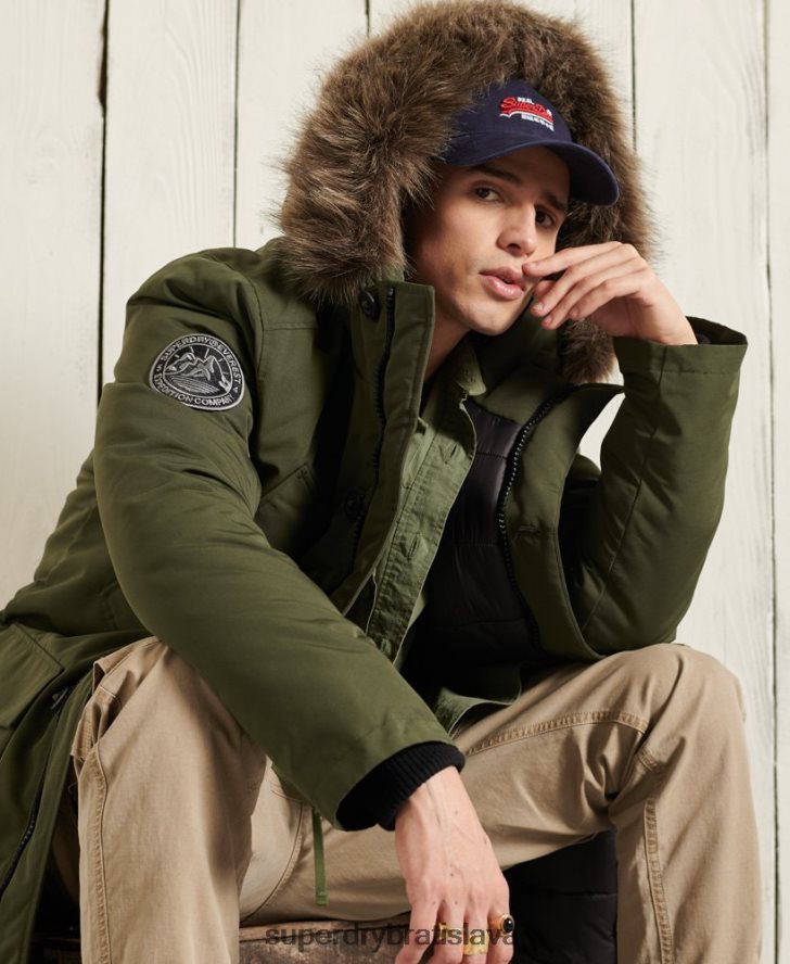 Superdry muži bunda everest parka 6B4ZTR1081 oblečenie kaki