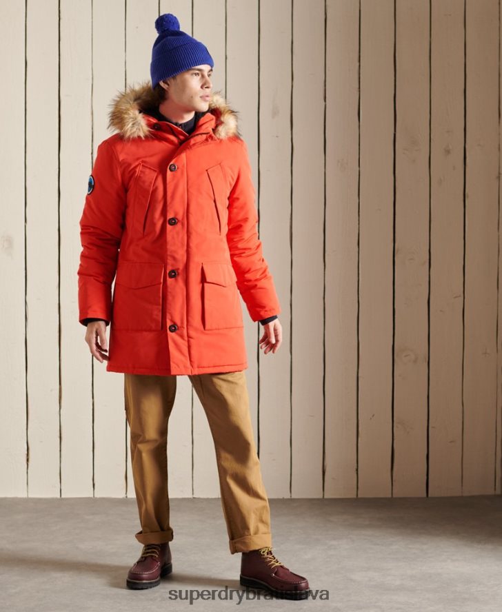 Superdry muži bunda everest parka 6B4ZTR1098 oblečenie oranžová