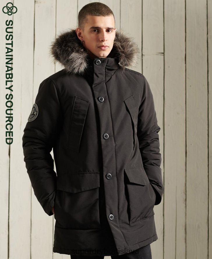 Superdry muži bunda everest parka 6B4ZTR1157 oblečenie čierna