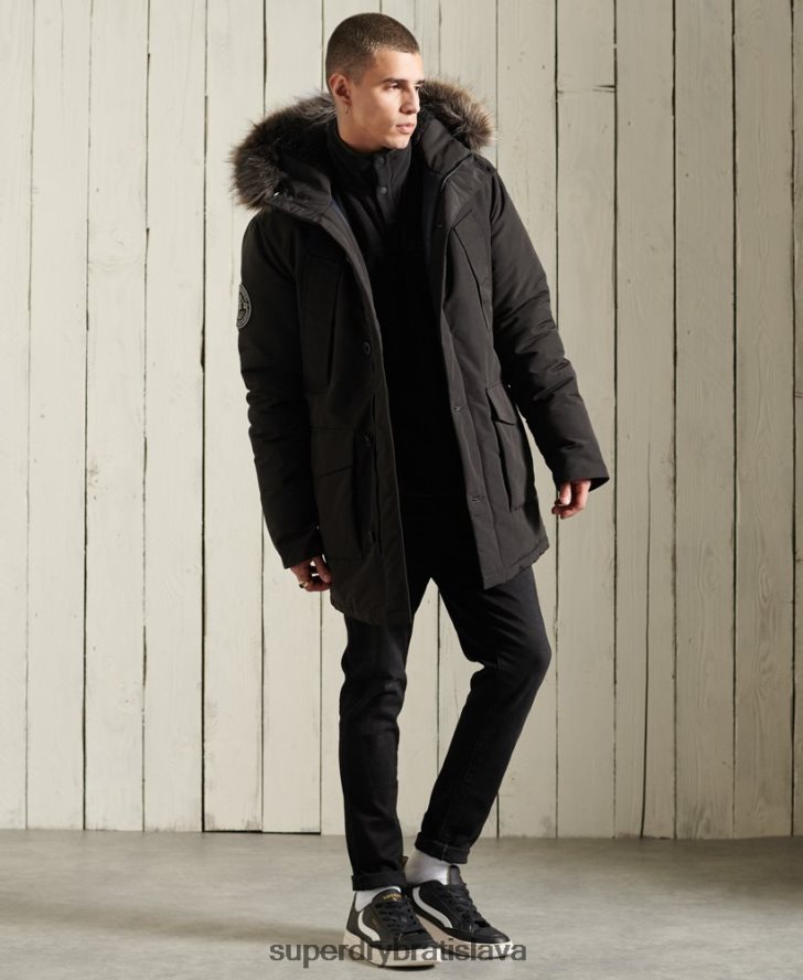 Superdry muži bunda everest parka 6B4ZTR1157 oblečenie čierna