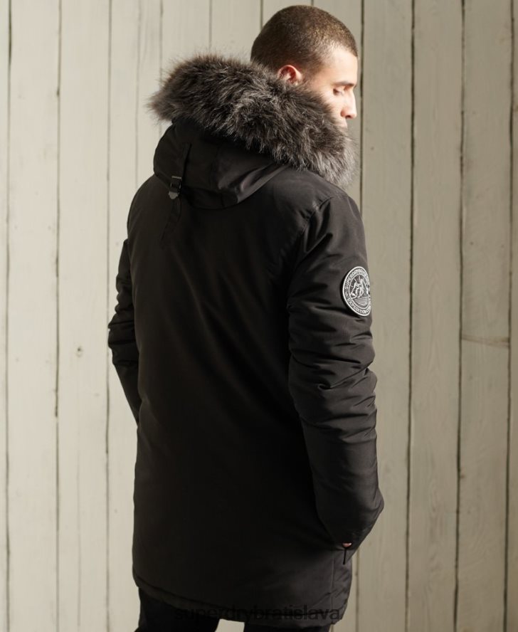 Superdry muži bunda everest parka 6B4ZTR1157 oblečenie čierna