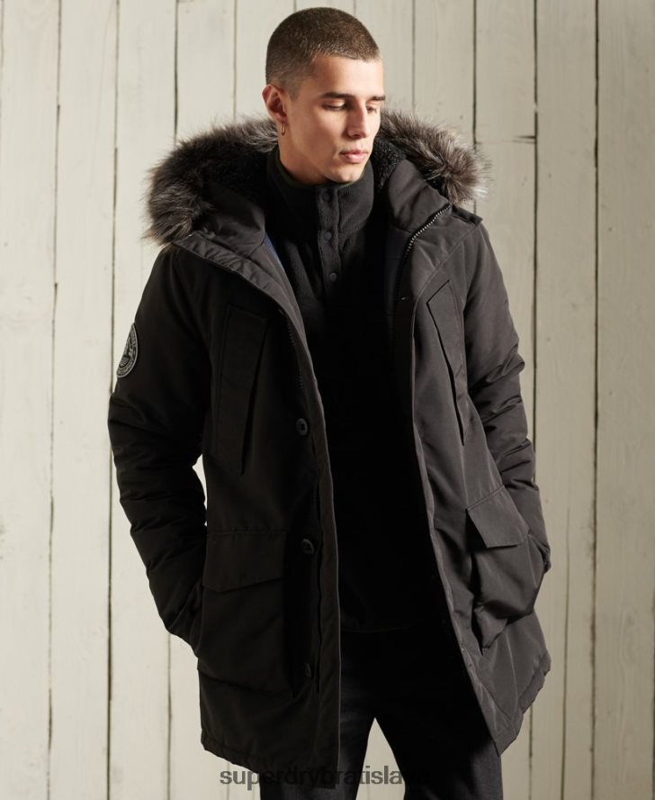 Superdry muži bunda everest parka 6B4ZTR1157 oblečenie čierna