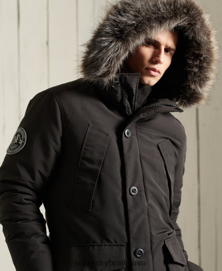 Superdry muži bunda everest parka 6B4ZTR1157 oblečenie čierna