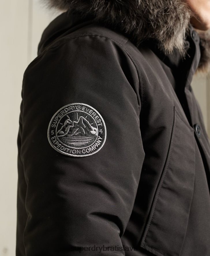 Superdry muži bunda everest parka 6B4ZTR1157 oblečenie čierna