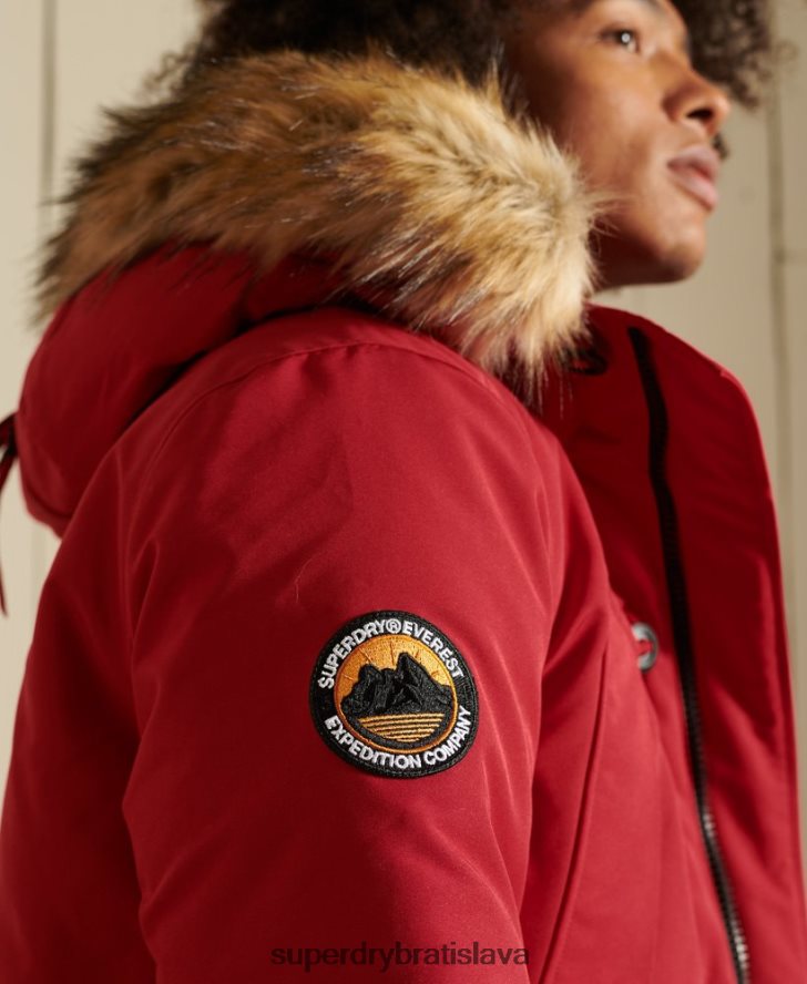 Superdry muži bunda everest parka 6B4ZTR4571 oblečenie červená