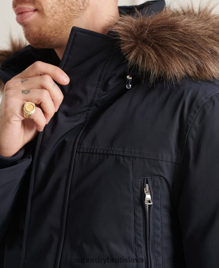 Superdry muži bunda studios everest down parka 6B4ZTR4578 oblečenie námorníctvo